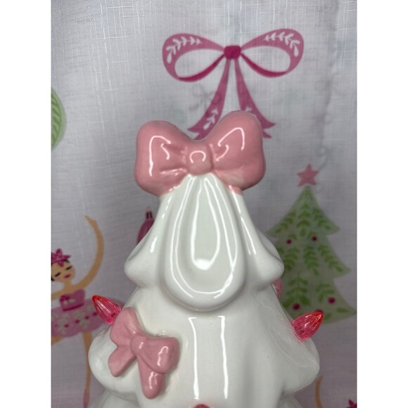 PINK BOW CHRISTMAS TREE WITH LED LIGHTS - Picture 2 of 6
